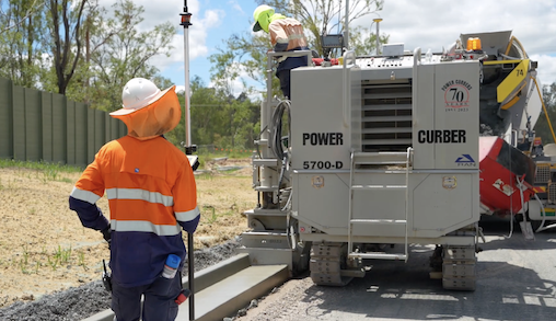 3D slipform kerbing at pace in Australia